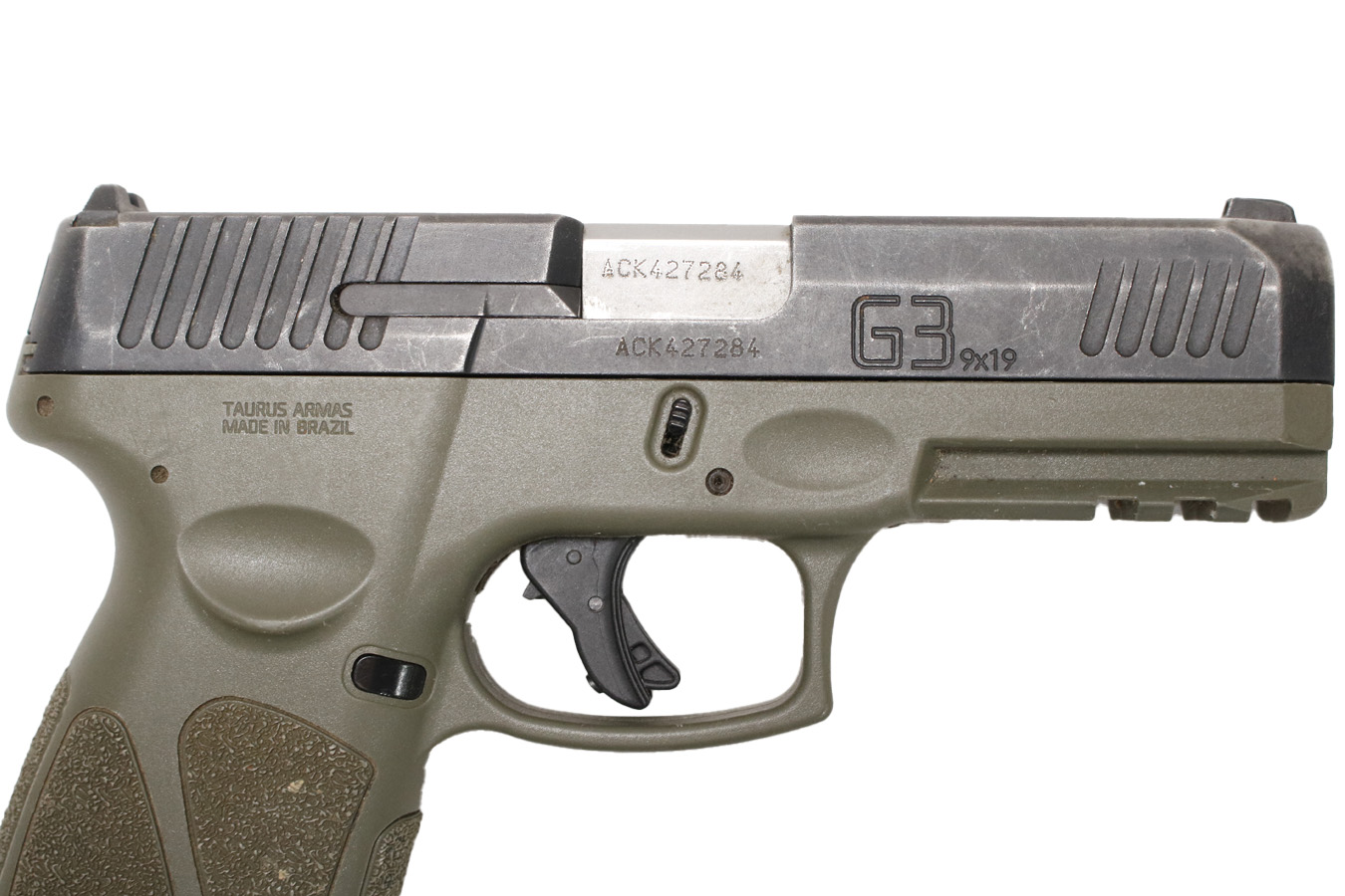 TAURUS G3 9MM Police Trade-in Pistol with OD Green Frame